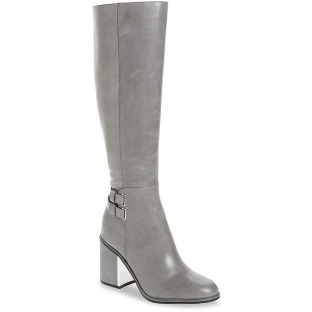 Calvin Klein Camie Engineer Knee-High Women's Leather Boots (see photos/descr.)